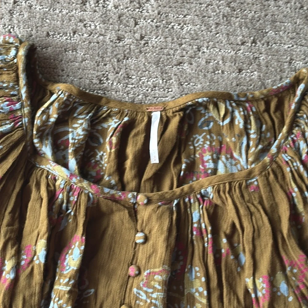 Free People Olive Peasant Babydoll Dress_6